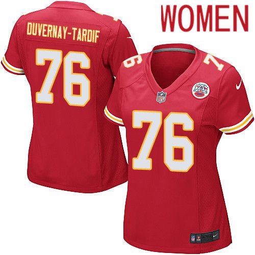 Women Kansas City Chiefs #76 Laurent Duvernay-Tardif Nike Red Game Player NFL Jersey->women nfl jersey->Women Jersey